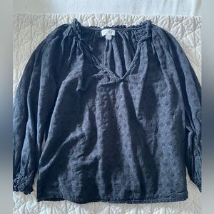 Black eyelet top made by Velvet